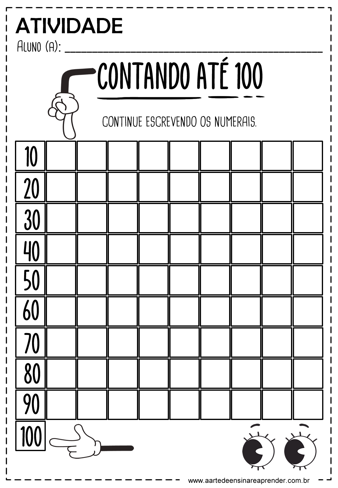 exercício sequência numérica infantil