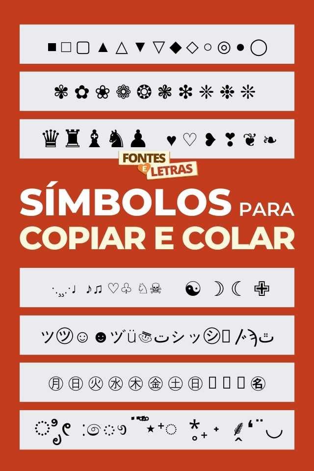símbolos para redes sociais