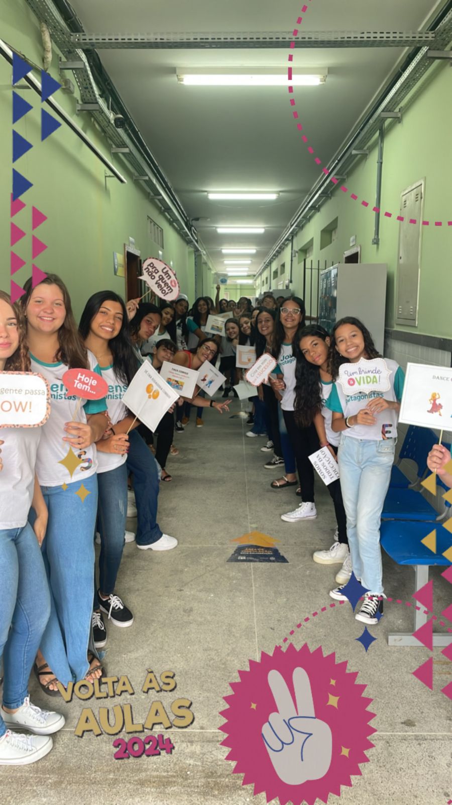 recepção de estudantes