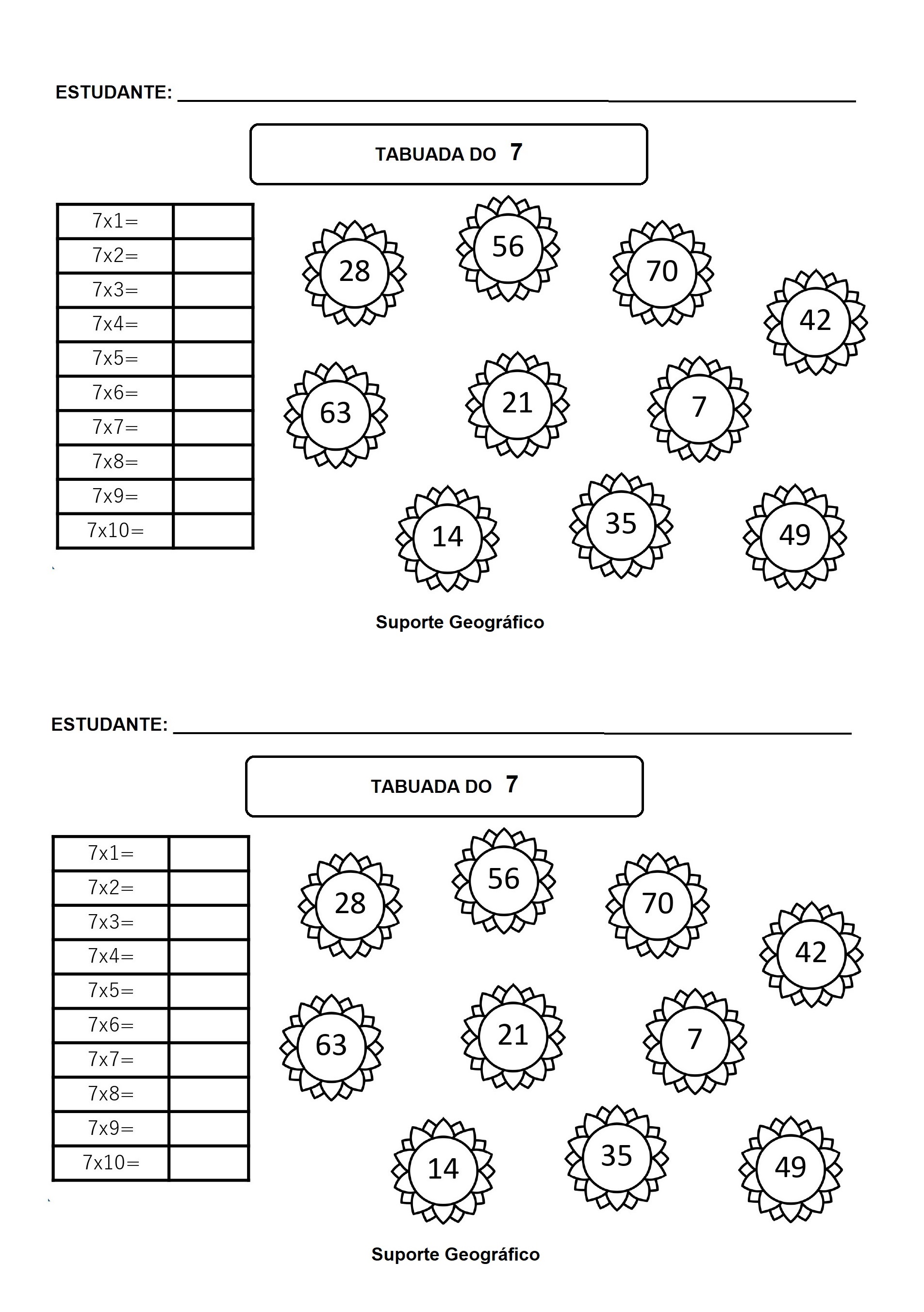 atividades de multiplicação para colorir
