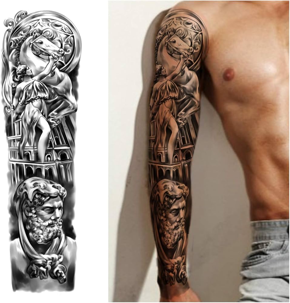 tatuagem braço completo homem