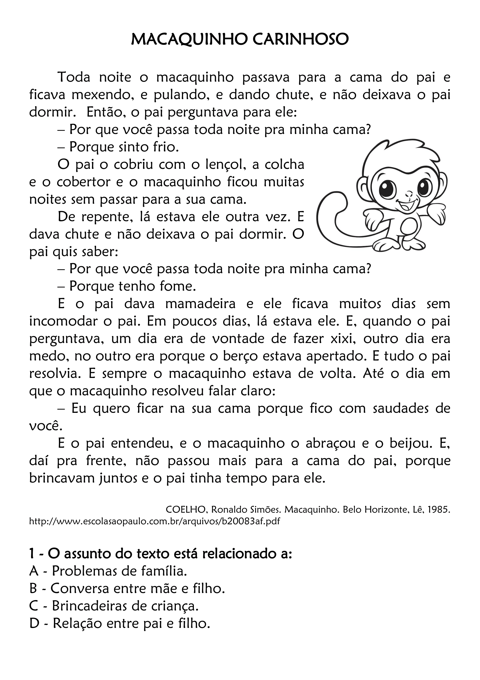 atividade de diálogo com travessão