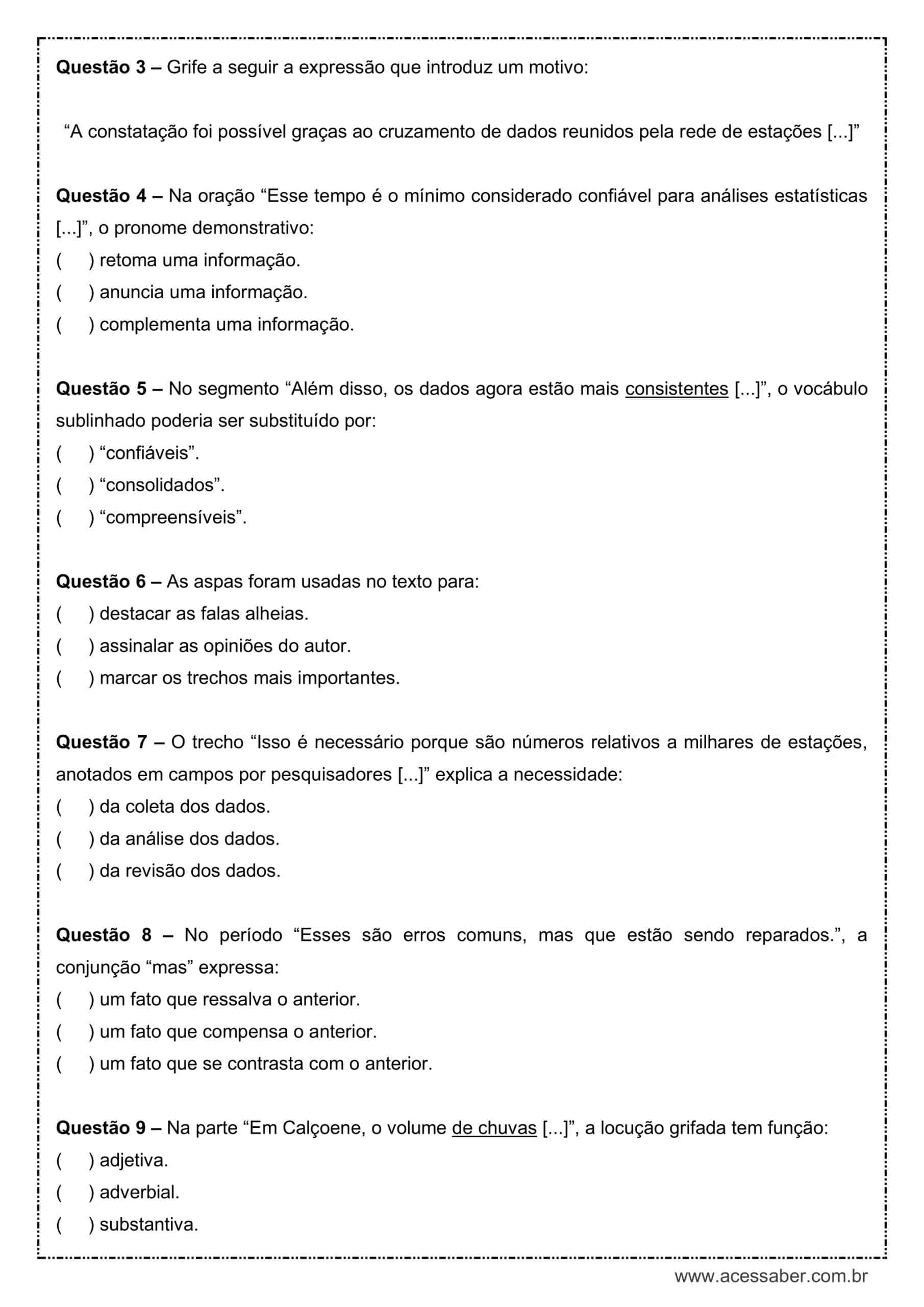 exercícios de interpretação de texto 8 ano com gabarito