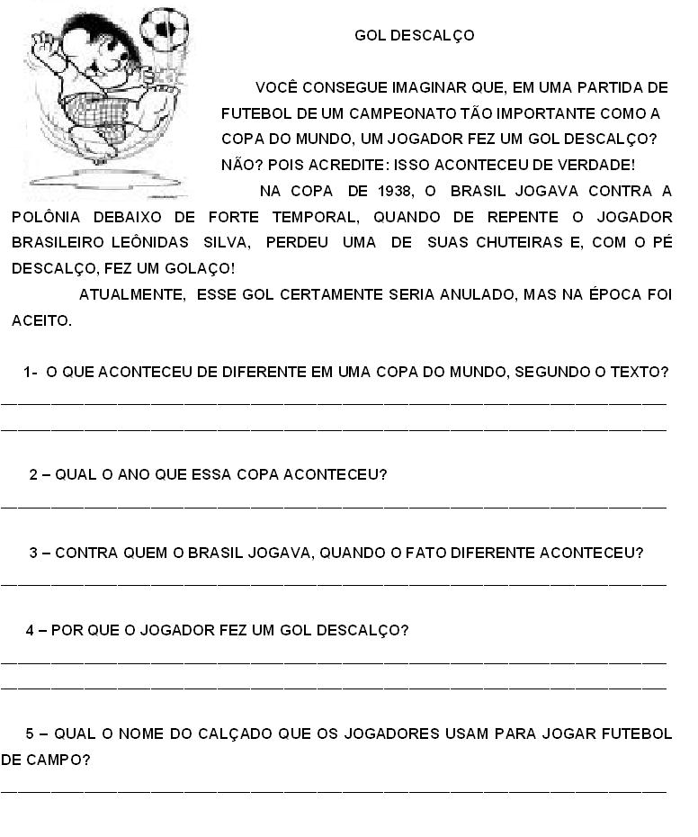 questões de interpretação de texto para alunos do 8º ano