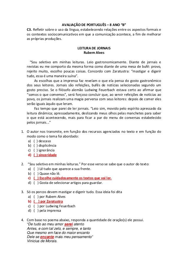 compreensão de texto para fundamental 2