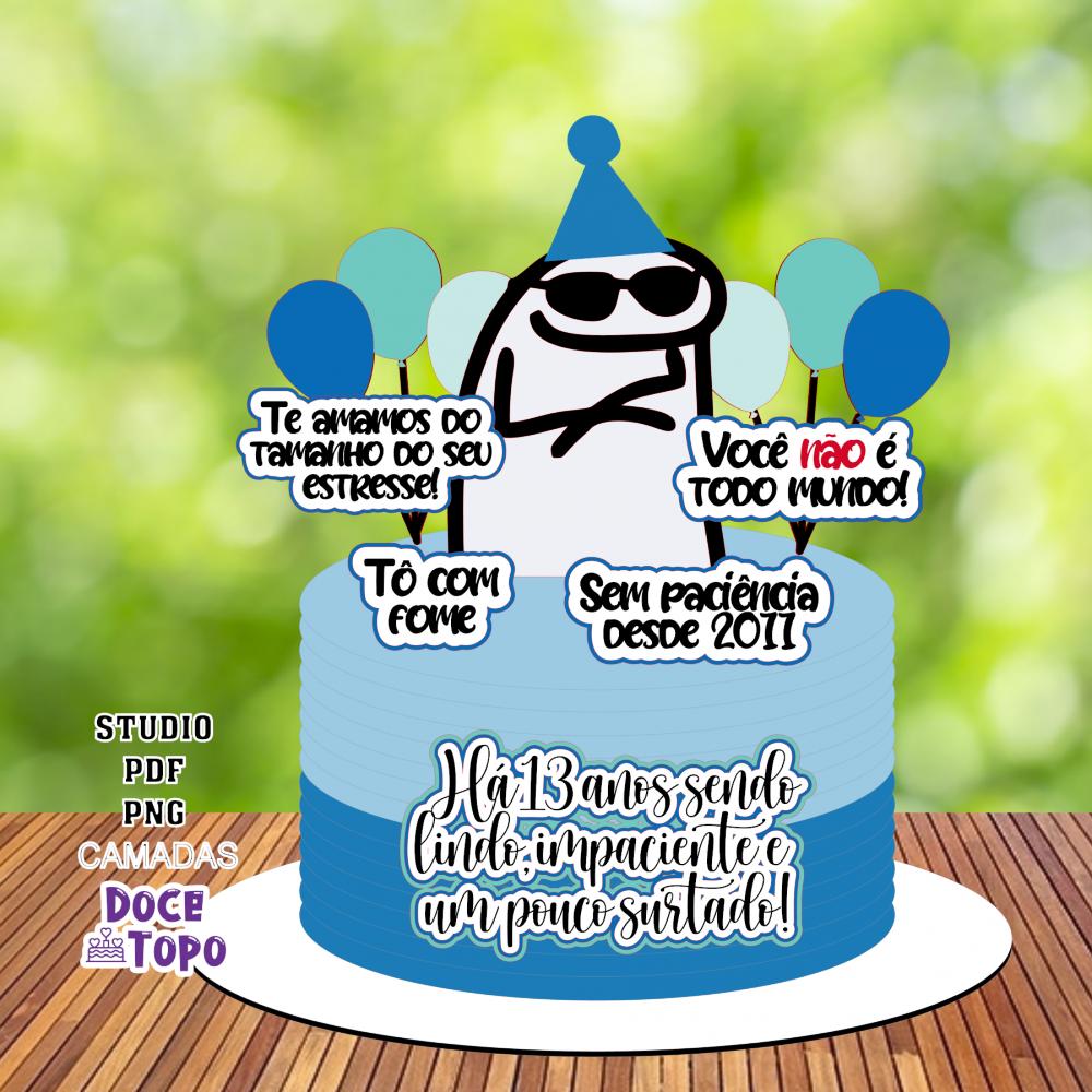 topo de bolo flork png grátis
