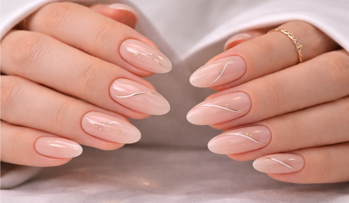 unhas de gel formatos e estilos