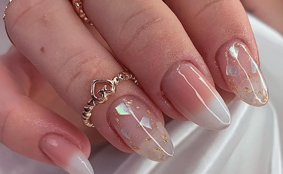 unhas de gel decoração