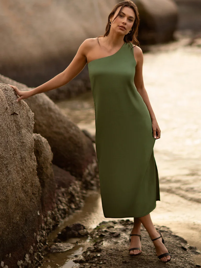 vestido verde militar