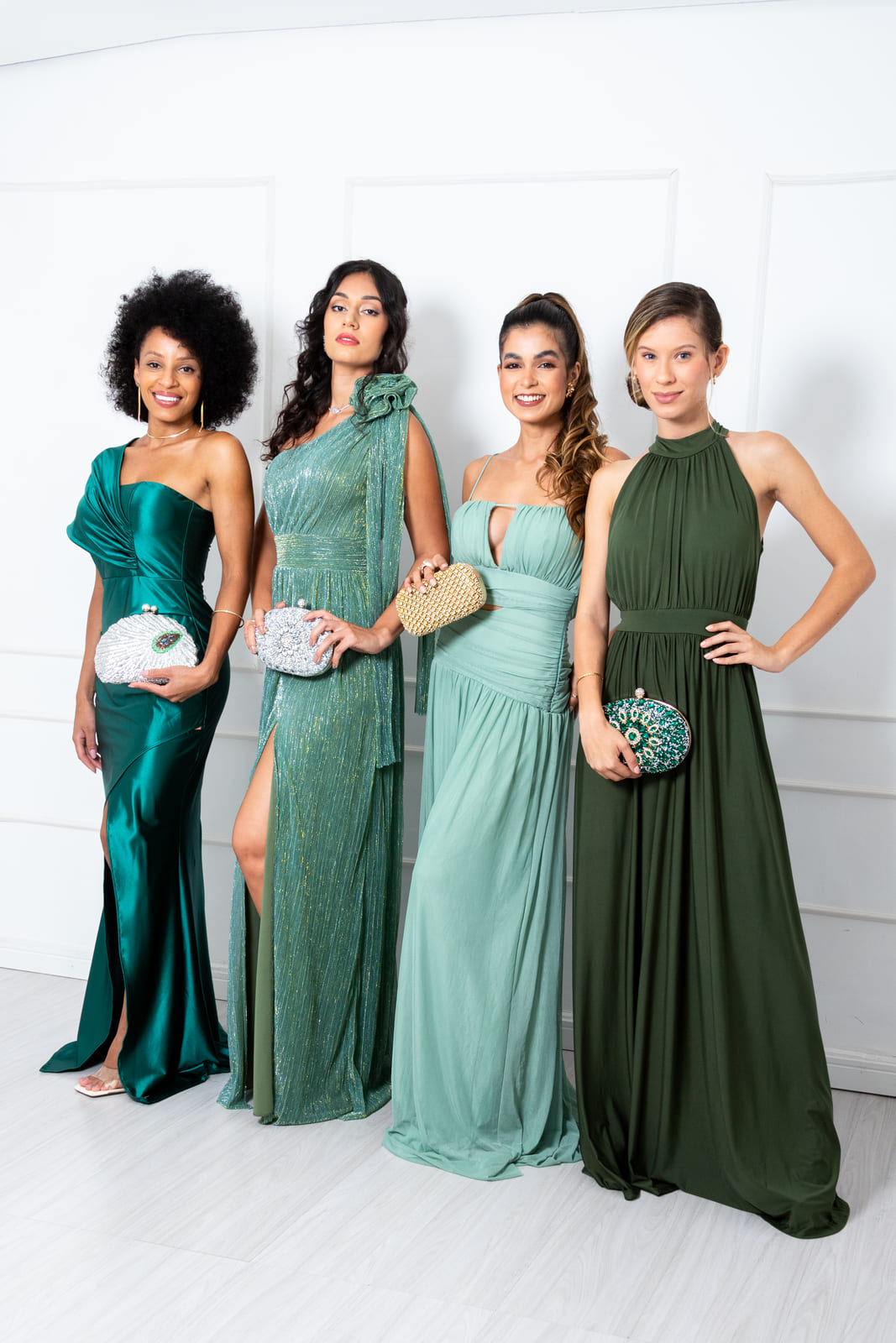 vestido verde esmeralda