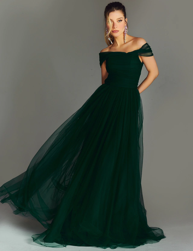 vestido verde musgo casual