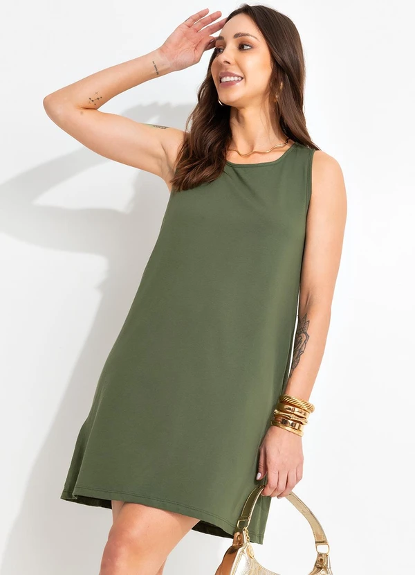 vestido verde musgo longo