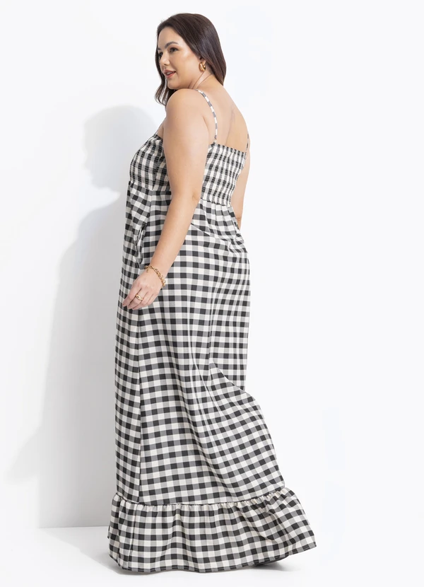 vestido vichy curto